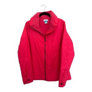 Columbia Jacket Womens Medium Pink Lightweight Fleece Insulated Full Zip Outdoor